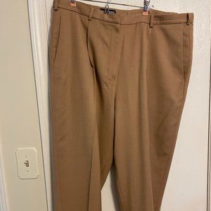 Land's End Women's Dress Pants Khaki Wool Lined